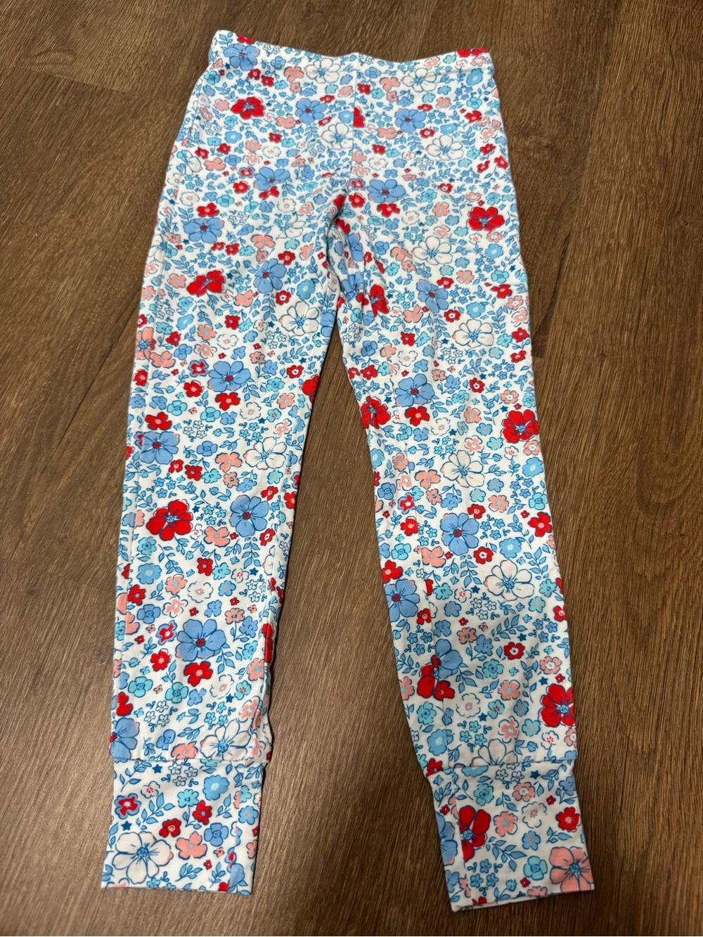 Charlie’s Project Kids Pajamas Set Girls 3 3T Bamboo Floral Red Blue Long Sleeve - Picture 4 of 7